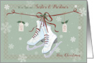 Sister & Partner Christmas Skate Boots on Ribbon card
