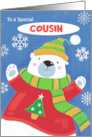 Cousin Christmas Cuddly Sweater Polar Bear card