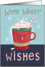Warm Winter Wishes Christmas Cocoa Marshmallow Mug card