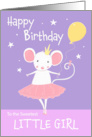 Little Girl Birthday Cute Ballet Dance Mouse card