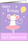 Great Granddaughter Birthday Cute Ballet Dance Mouse card