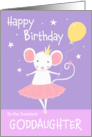 Goddaughter Birthday Cute Ballet Dance Mouse card