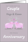 Couple Anniversary Cute Kissing Pigs card