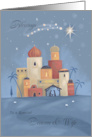 Deacon and Wife Star Over Bethlehem Jesus Christ Manger card