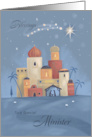 Minister Star Over Bethlehem Jesus Christ Manger card