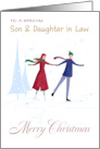 Son and Daughter in Law Christmas Skating Couple card