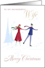 Wife Christmas Skating Couple card