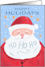 Happy Holidays Santa Claus Christmas Ho Ho Ho card