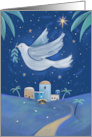Peace Dove over Manger in Bethlehem card