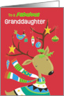 Fabulous Granddaughter Decorated Reindeer card