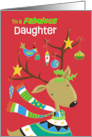 Fabulous Daughter Decorated Reindeer card