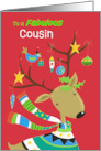 Fabulous Cousin Decorated Reindeer card