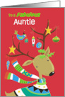 Fabulous Auntie Decorated Reindeer card