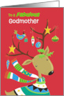 Fabulous Godmother Decorated Reindeer card