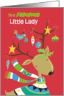 Fabulous Little Lady Decorated Reindeer card