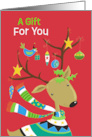 A Gift For You Decorated Reindeer card