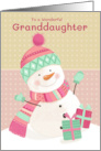 Granddaughter Christmas Birthday Snowman card