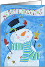 Merry Christmas Jolly Snowman card