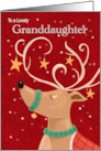 Granddaughter Christmas Red Reindeer card