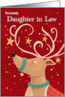 Daughter in Law Christmas Red Reindeer card