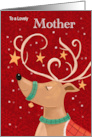 Mother Christmas Red Reindeer card