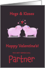 Partner Hogs and Kisses Valentine card