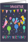 Daughter Happy Birthday Party Parrots card