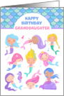 Granddaughter Birthday Pretty Mermaids card