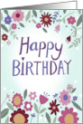 Happy Birthday Florals card