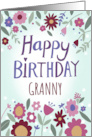 Granny Happy Birthday Florals card