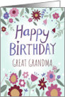 Great Grandma Happy Birthday Florals card