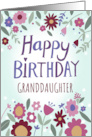 Granddaughter Happy Birthday Florals card