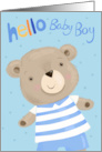 New Baby Boy Congratulations Cute Bear card