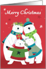 Merry Christmas Polar Bear Family card