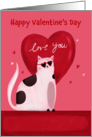 Valentine’s Day Cat Purr-fection card