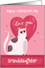 Granddaughter Valentine’s Day Cat Purr-fection card