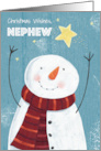 Nephew Christmas Snowman Reaching Star card