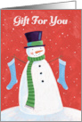 Christmas Money Wallet Gift Card Snowman with Stockings card