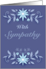 With Sympathy Simple Blue Floral card