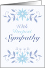 With Deepest Sympathy Simple Blue Floral on White card
