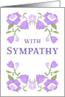 Sympathy Lilac Floral Border card