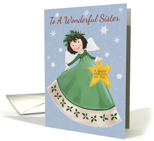 For Sister Christmas Angel Relation Family card (1547756)