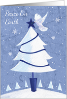 Peace On Earth Dove Christmas Tree card