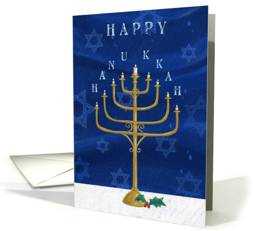 Happy Hanukkah Menorah Candles card (1548338)