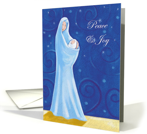Christmas Peace and Joy Madonna and Child card (1548344)