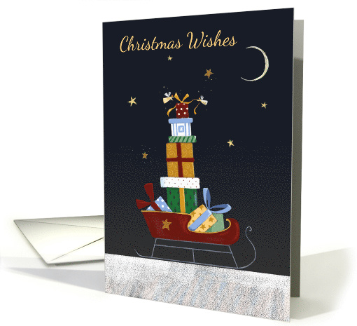 Christmas Wishes Red Sleigh Parcel Stack card (1548686)
