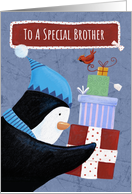 Christmas Special Brother Penguin Parcels card