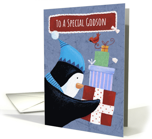Christmas Special Godson Penguin Parcels card (1552000)