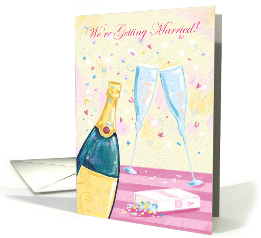 We're Getting Married Confetti Glasses card (1553758)