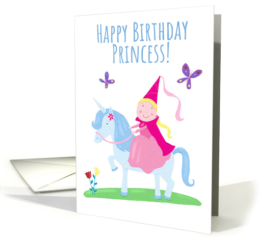Happy Birthday Princess Unicorn Girl card (1571860)